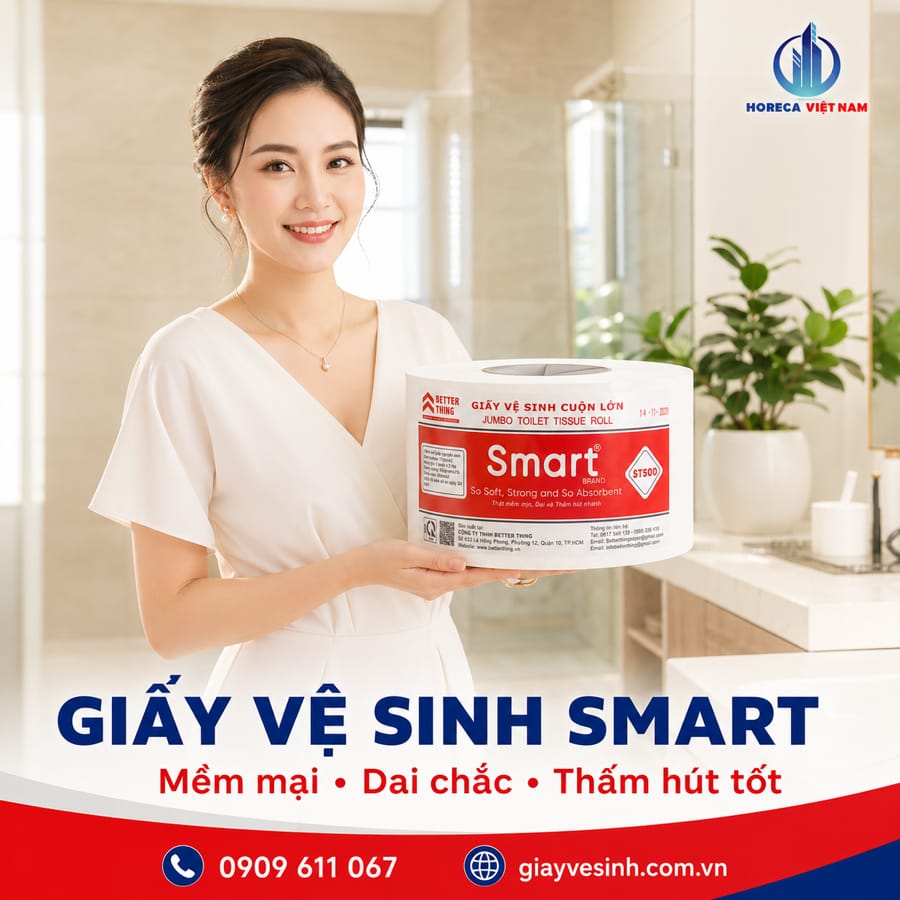 Địa chỉ mua giấy vệ sinh công nghiệp smart cao cấp giá tốt tại Horeca Việt Nam