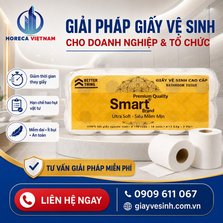 Giải phấp giấy vệ sinh better thing 3 lớp cho doanh nghiệp tốt nhất tại Horeca Việt Nam