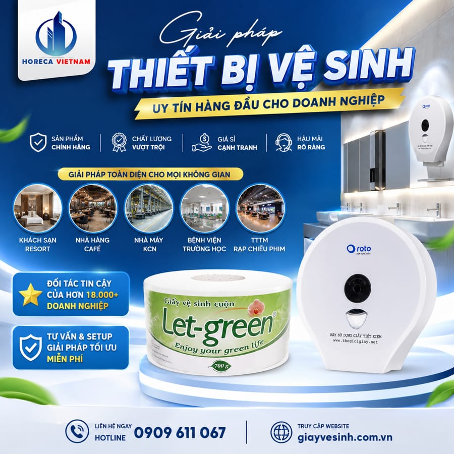 Giải pháp hộp đựng giấy cuộn lớn Let-green uy tín hàng đầu tại Horeca Việt Nam