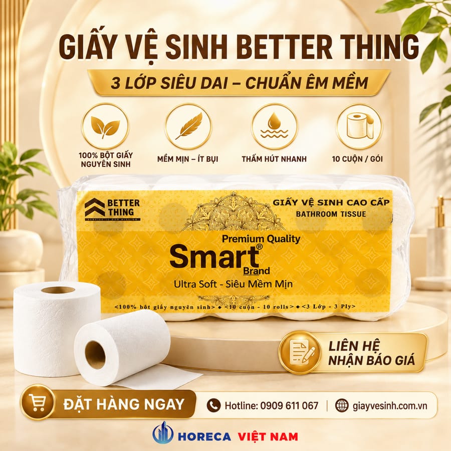 Cung cấp giấy vệ sinh better thing 3 lớp tối ứu chi phí cho gia đình tại Horeca Việt Nam