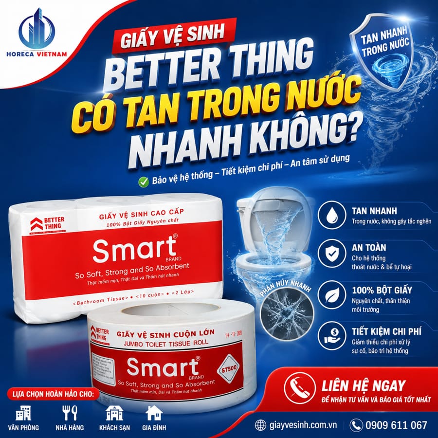 Tìm hiểu giấy vệ sinh better thing có tan không?