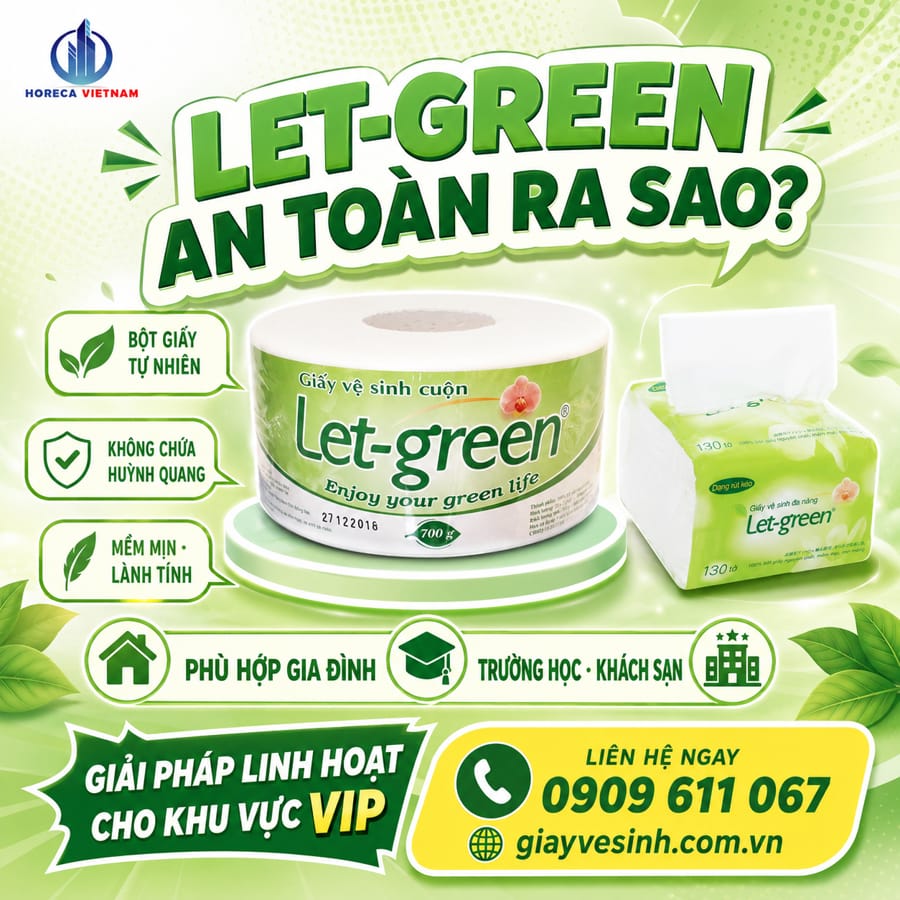 Cung cấp giấy vệ sinh Let-green có tan trong nước chống tắc nghẽn bồn cầu