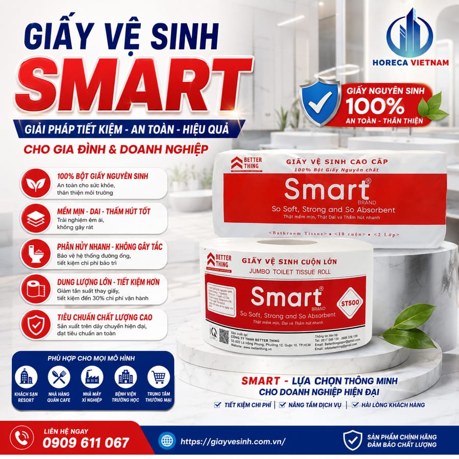 Cung cấp giấy vệ sinh smart chính hãng giải pháp tiết kiêmh chi gia đình và doanh nghiệp