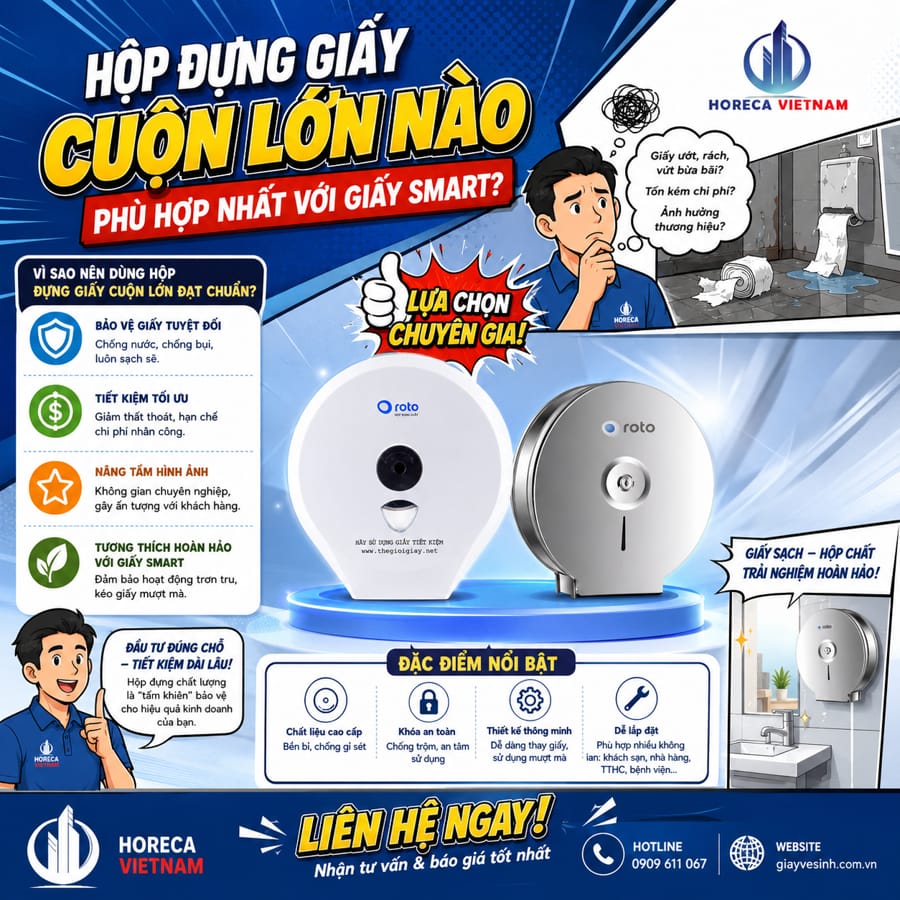 Cung cấp hộp đựng giấy vệ sinh cuộn lớn smart tốt nhất