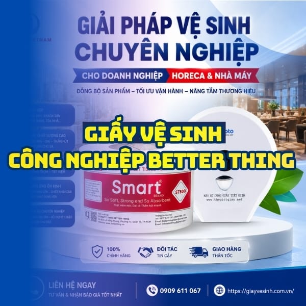 Horeca Việt Nam cung cấp giấy vệ sinh công nghiệp better thing cho khu tái chế tốt nhất
