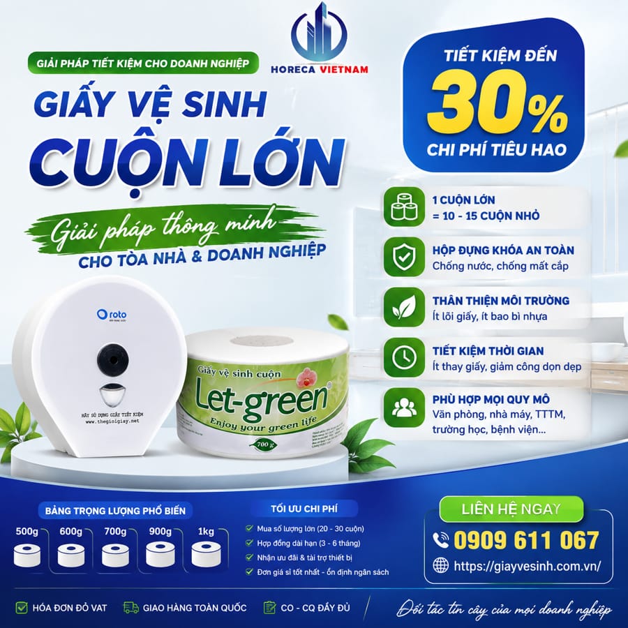 Horeca Việt Nam cung cấp giấy Let-green cho công ty tốt nhất