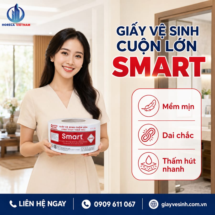 Horeca Việt Nám đại lý phân phối giấy vệ sinh smart uy tín