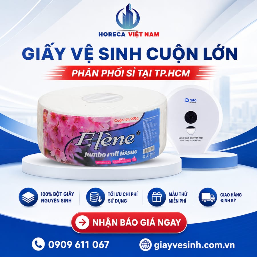 Horeca Việt Nam nhà phân phối giấy vệ sinh elena HCM tốt nhất