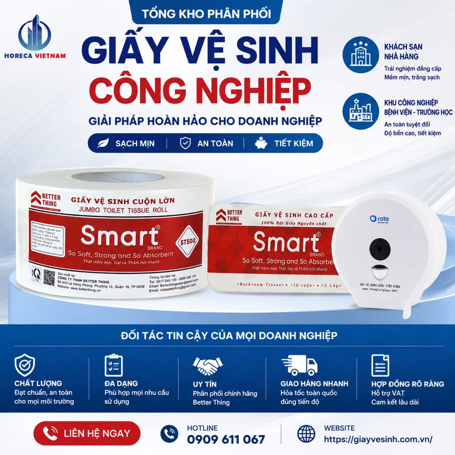 Horeca Việt Nam tổng kho phân phối giấy vệ sinh better thing tốt nhất