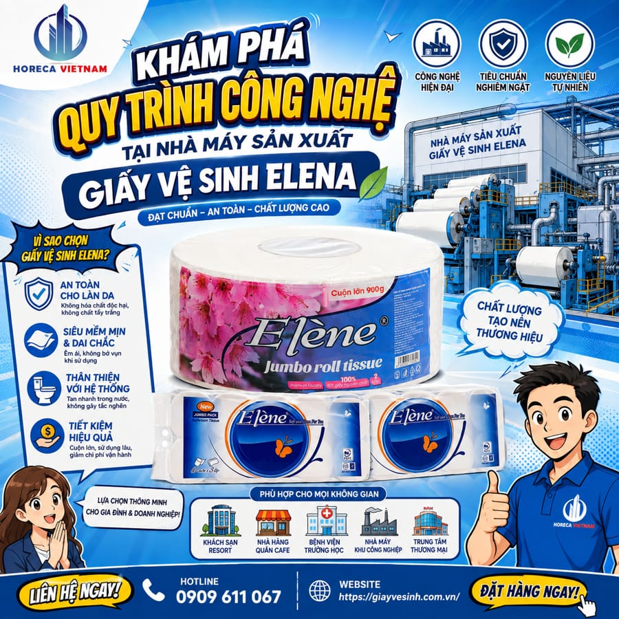 Khám phá quy trình công nghệ tại nhà máy sản xuất giấy vệ sinh elena đạt chuẩn