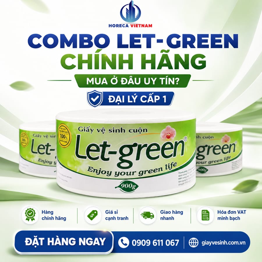 Horeca Việt Nam tự hào là đối tác chiến lược phân phối các sản phẩm giấy vệ sinh Let-green chính hãng với mức giá sỉ cực kỳ cạnh tranh.