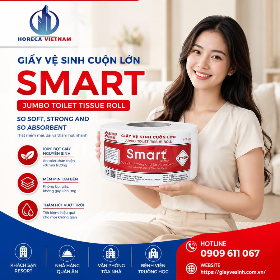 Mua giấy vệ sinh công nghiệp smart uy tín giá sỉ tốt nhất tại Horeca Việt Nam