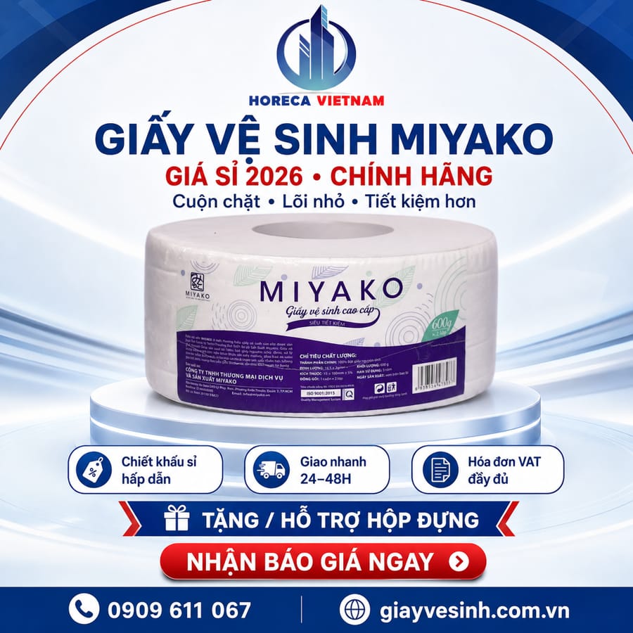Mua giấy vệ sinh miyako chính hãng giá sỉ hấp dẫn tại Horeca Việt Nam