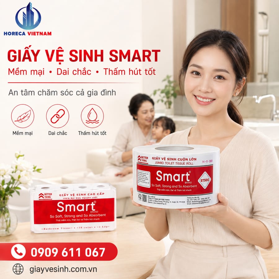 Mua giấy vệ sinh smart an toàn cho bé và gia đình tại Horeca Việt Nam