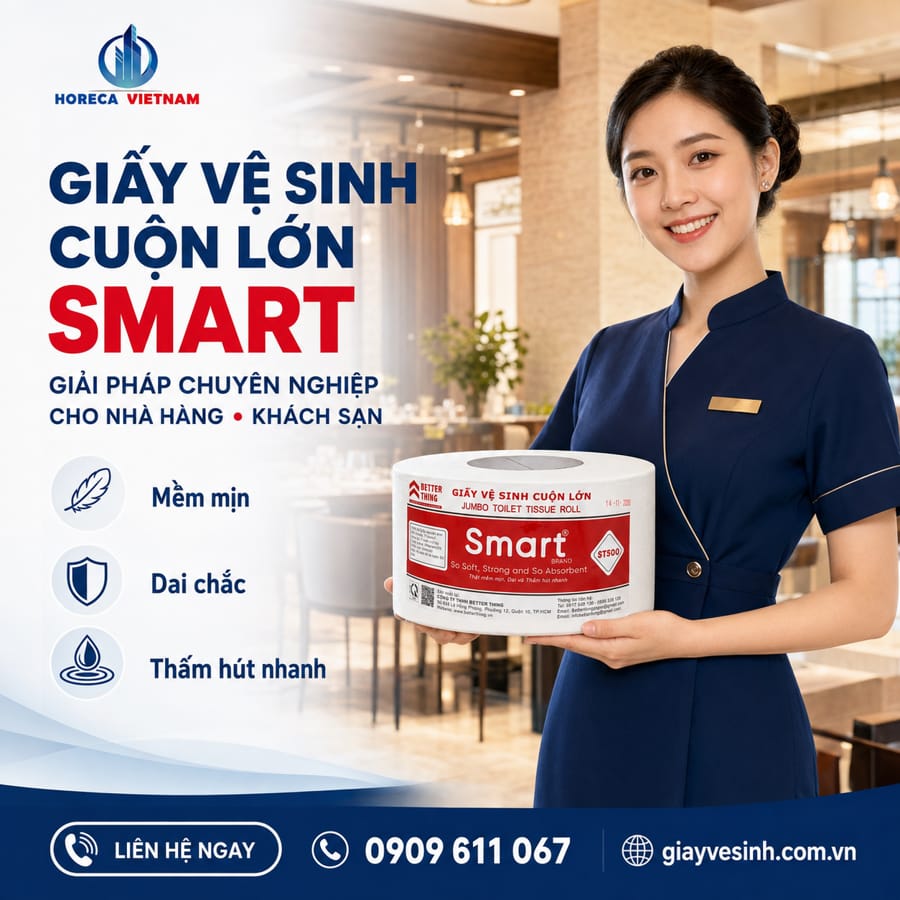 Mua giấy vệ sinh smart cho nhà hàng khách sạn uy tín giá tốt tại Horeca Việt Nam