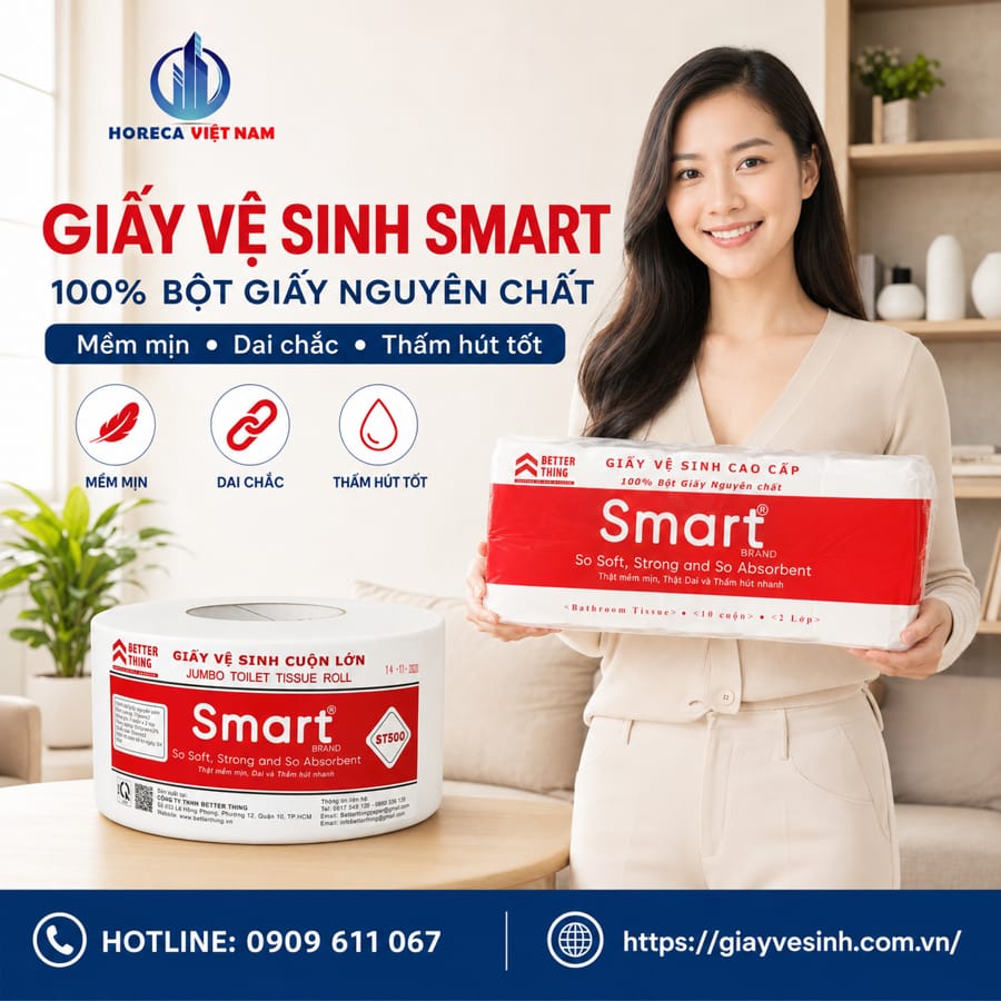 Mua sỉ giấy vệ sinh smart uy tín giá tốt nhất tại Horeca Việt Nam