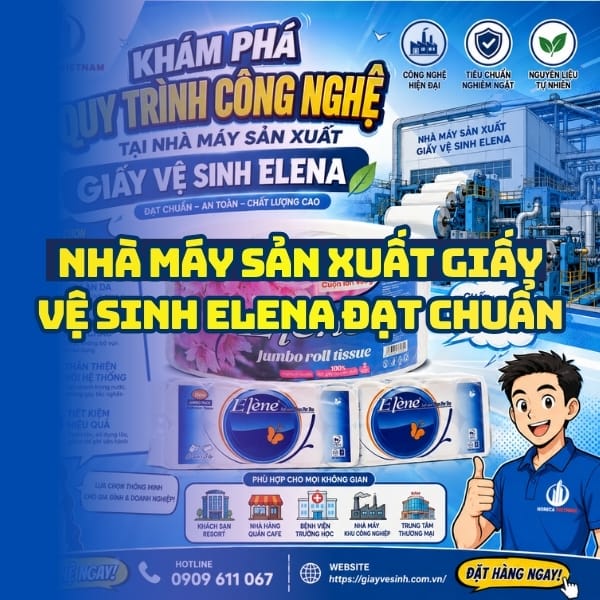Nhà máy sản xuất giấy vệ sinh elena đạt chuẩn tại Horeca Việt Nam