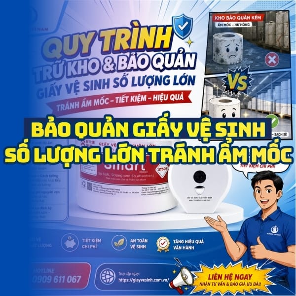 Quy trình bảo quản giấy vệ sinh số lượng lớn tránh ẩm mốc tại Horeca Việt Nam