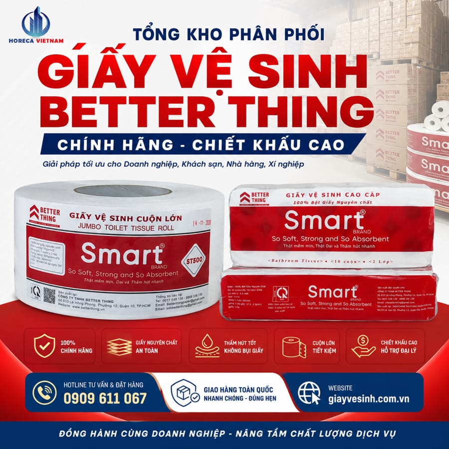 Horeca Việt Nam tổng kho phân phối giấy vệ sinh better thing chính hãng giá tốt