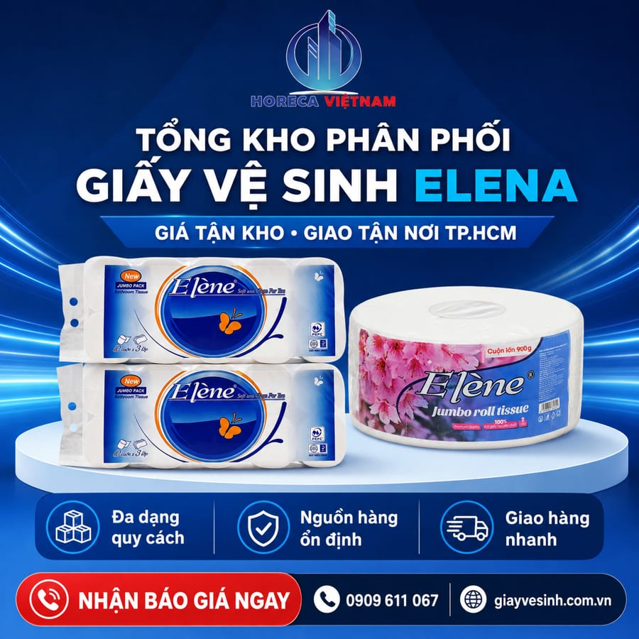 Tổng kho phân phối giấy vệ sinh elena HCM uy tín, giá tận kho, giao hàng thần tốc