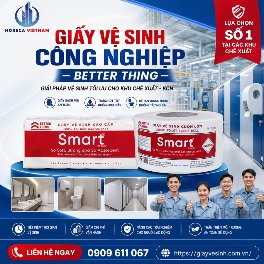 Ứng dụng của giấy vệ sinh công nghiệp better thing tại các khu chế xuất