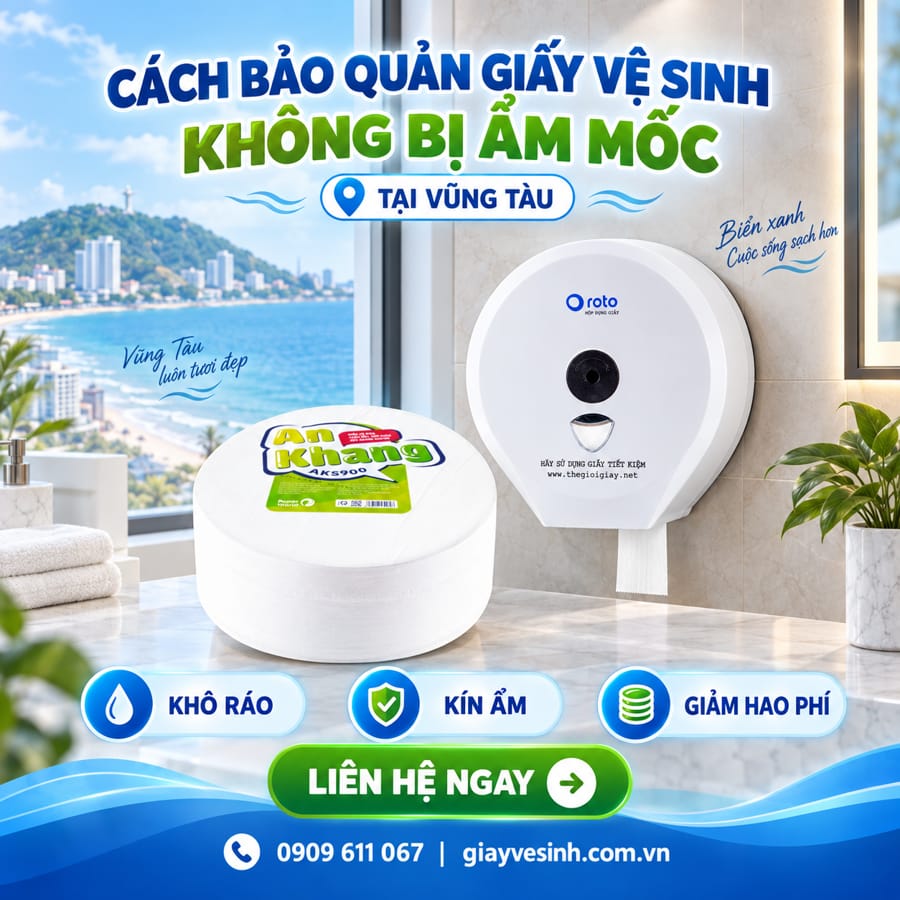 Cách bảo quản giấy vệ sinh môi trường biển tại Vũng Tàu