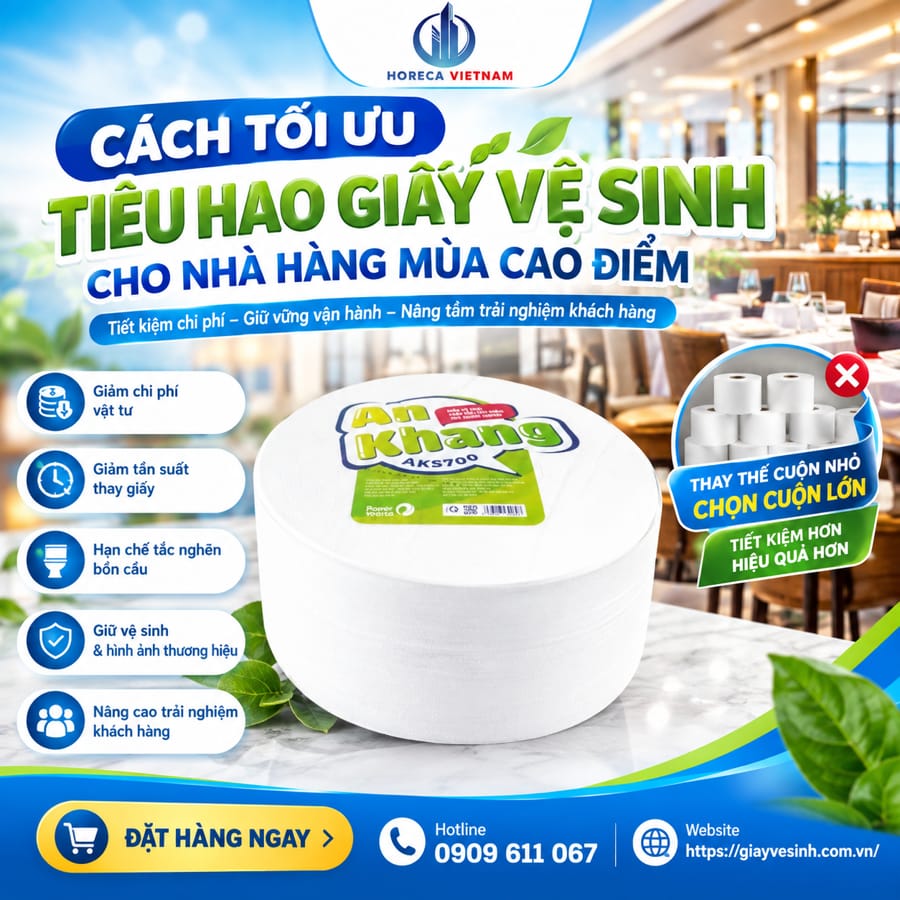 Cách tối ưu chi phí giấy vệ sinh nhà hàng mùa cao điểm