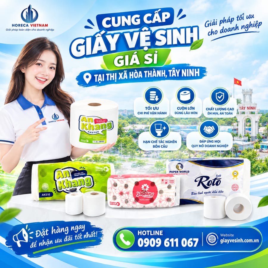 Giải pháp cung cấp giấy vệ sinh tại Hòa Thành toàn diện nhất, giúp bạn tối ưu hóa chi phí vận hành một cách triệt để.
