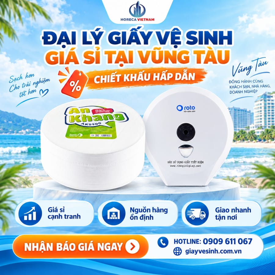Việc tìm kiếm một đại lý giấy vệ sinh giá sỉ Vũng Tàu uy tín không chỉ giúp cắt giảm hàng chục phần trăm chi phí mà còn nâng tầm trải nghiệm không gian vệ sinh chuyên nghiệp.