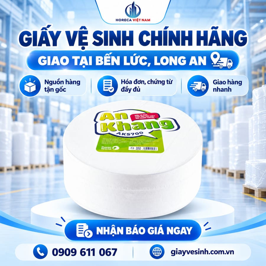 Horeca Việt Nam đại lý phân phối giấy vệ sinh Bến Lức uy tín
