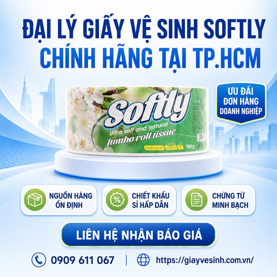Horeca Việt Nam đại lý giấy vệ sinh softly TPHCM uy tín, có khả năng cung cấp số lượng lớn, chiết khấu cao và minh bạch chứng từ