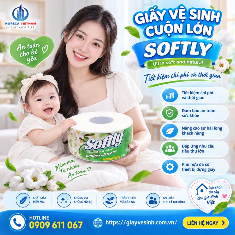 Địa chỉ mua giấy vệ sinh sofly an toàn cho làn da bé tại Horeca Việt Nam