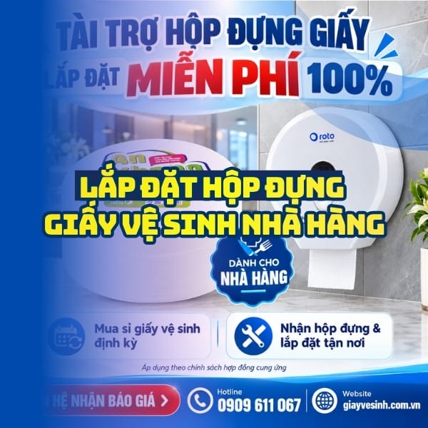 Dịch vụ lắp đặt hộp đựng giấy vệ sinh nhà hàng miễn phí tại Bình Dương