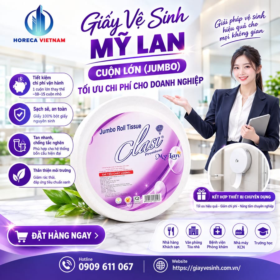 Giấy vệ sinh mỹ lan cuộn lớn kết hợp cùng các thiết bị chuyên dụng lại trở thành chiến lược đầu tư sinh lời gián tiếp mà mọi nhà quản lý tài ba đều không thể bỏ qua.