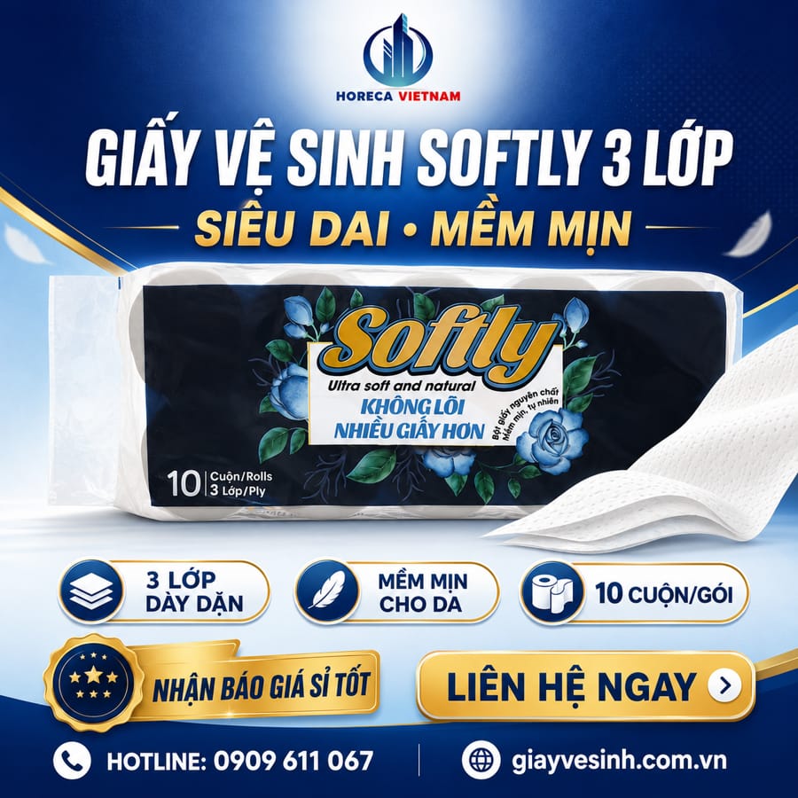 Cung cấp giấy vệ sinh softly 3 lớp uy tín tại Horeca Việt Nam