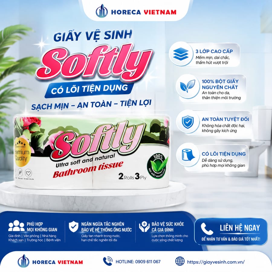 Địa chỉ mua giấy vệ sinh softly có lõi uy tín