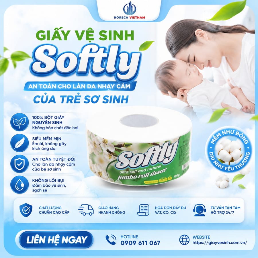 Tìm hiểu giấy vệ sinh softly có an toàn cho bé