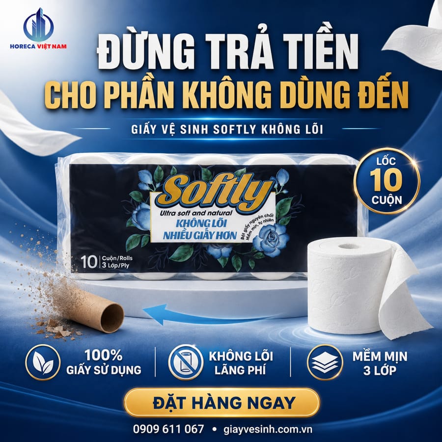 Giấy vệ sinh Softly không lõi lốc 10 cuộn xuất hiện như một giải pháp thiết thực, đánh trúng "nỗi đau" lãng phí và định hình lại thói quen tiêu dùng