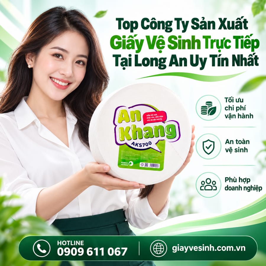 Horeca Việt Nam công ty sản xuất giấy vệ sinh tại Long An uy tín phù hợp cho doanh nghiệp