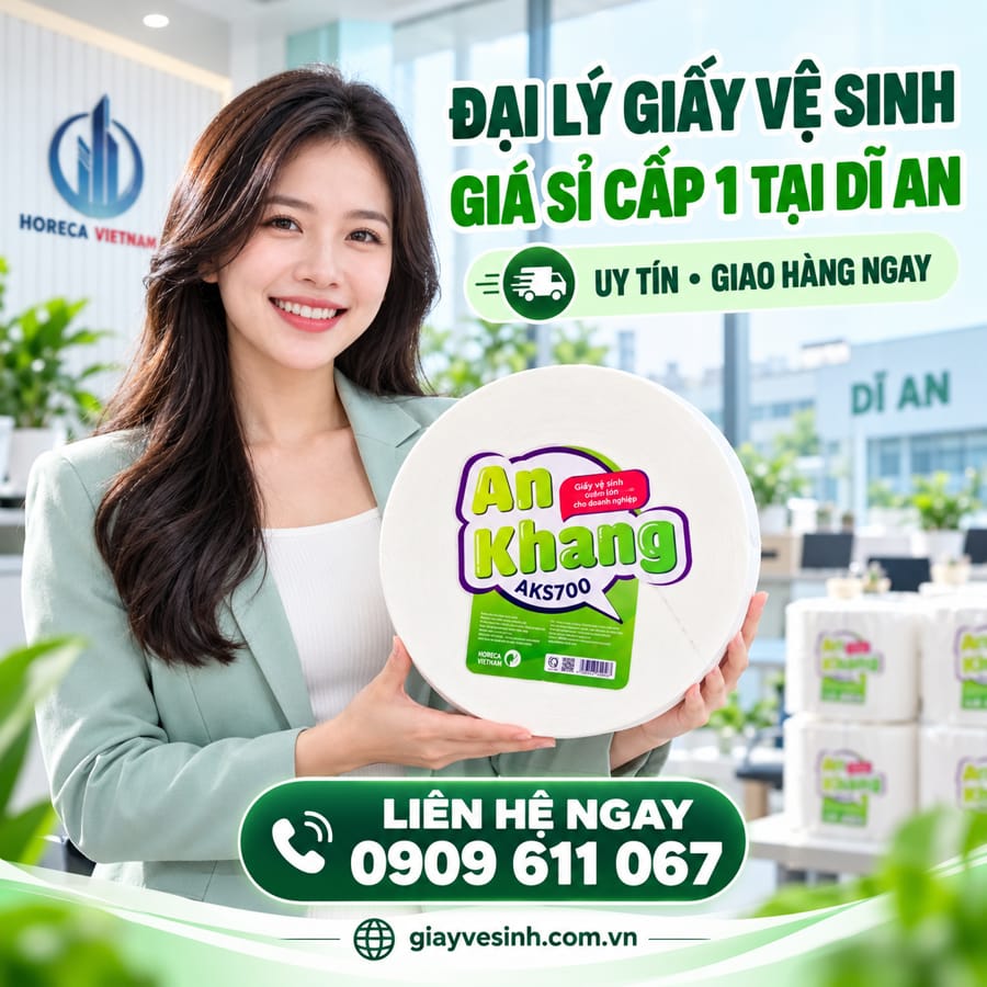 Horeca Việt Nam đại lý giấy vệ sinh giá sỉ Dĩ An uy tín giao hàng ngay