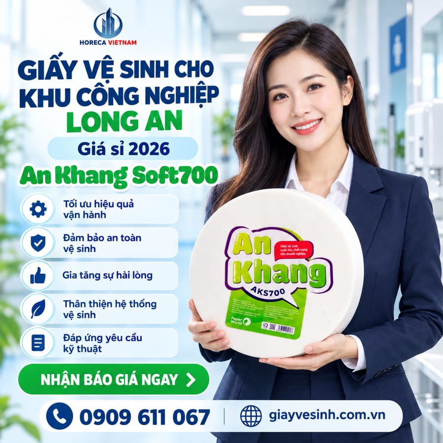 Horeca Việt Nam nhà cung cấp giấy vệ sinh KCN Long An uy tín