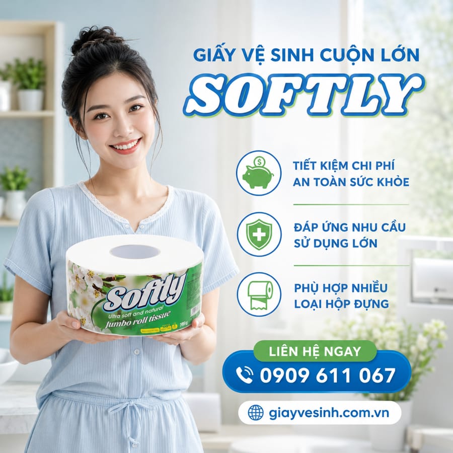Horeca Việt Nam nhà phân phối giấy vệ sinh cuộn lớn softly giá sỉ tốt nhất giao hàng nhanh uy tín