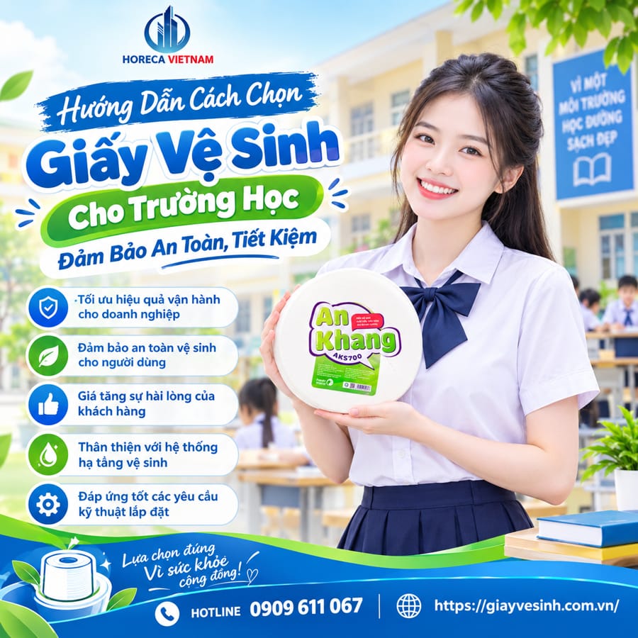 Horeca Việt Nam cung cấp trực tiếp các dòng sản phẩm giấy vệ sinh cuộn lớn cao cấp, được tinh chế từ 100% bột giấy nguyên sinh thuần khiết, cam kết an toàn tuyệt đối cho mọi làn da nhạy cảm nhất.