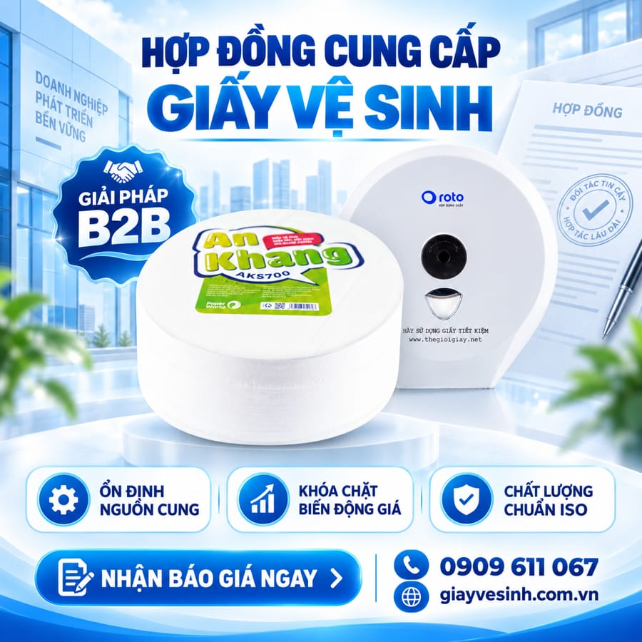 Hợp đồng cung cấp giấy vệ sinh nguyên tắc với một nhà sản xuất uy tín cho doanh nghiệp.