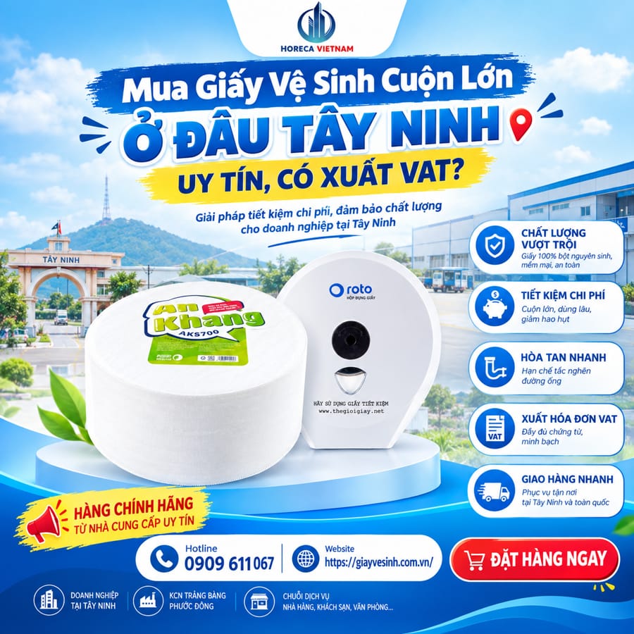 Mua giấy vệ sinh cuộn lớn ở đâu tây ninh uy tín có xuất vat.