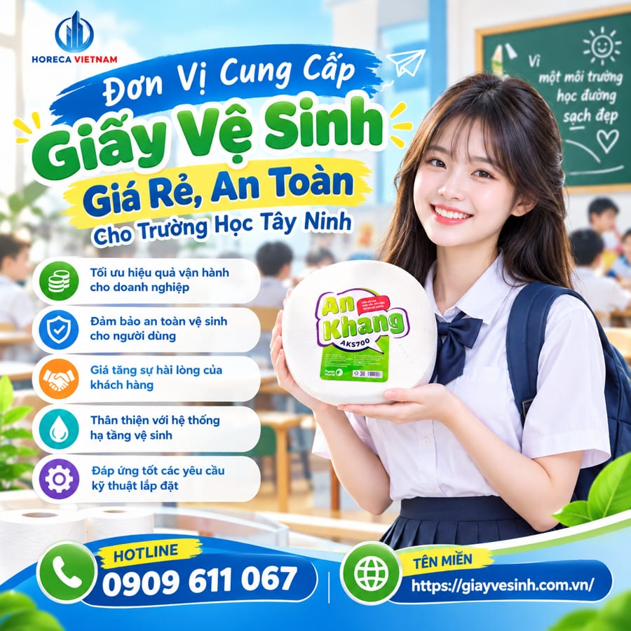 Mua giấy vệ sinh giá rẻ trường học tây ninh uy tín giá tốt tại NPP Horeca Việt Nam