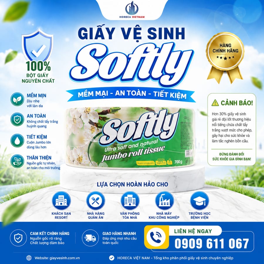 Mua giấy vệ sinh softly ở đâu chính hãng tránh hàng nhái giá rẻ