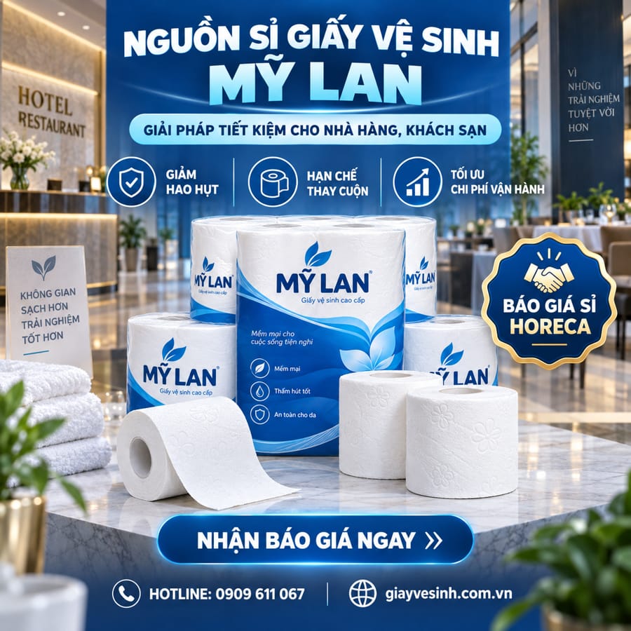 Horeca Việt Nam nguồn bỏ sỉ giấy vệ sinh mỹ lan cho nhà hàng khách sạn uy tín