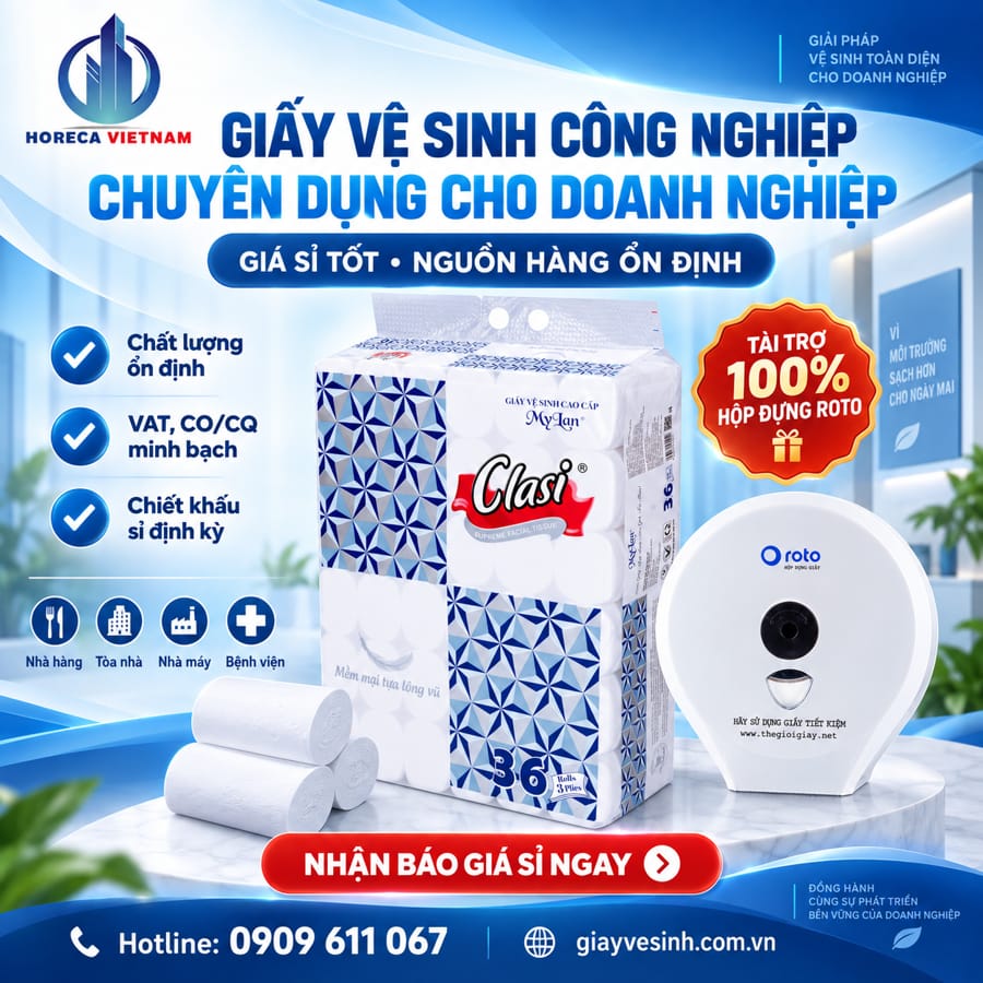 Nguồn bỏ sỉ giấy vệ sinh mỹ lan uy tín giá tốt tại Horeca Việt Nam