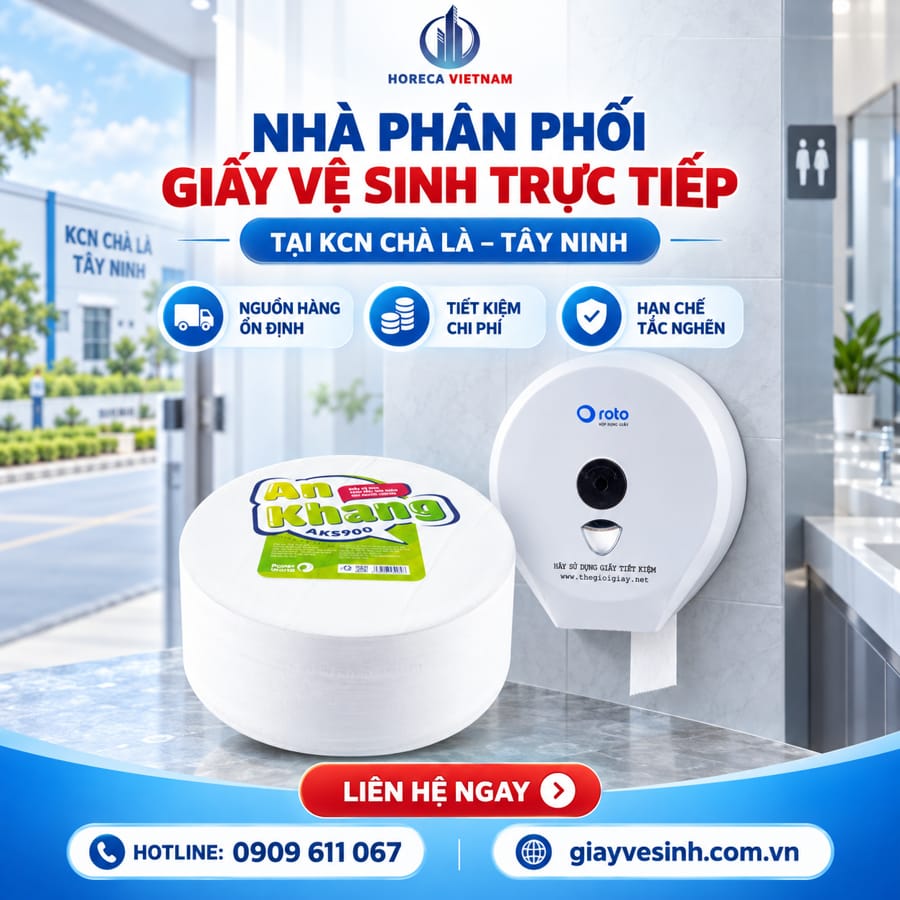 Horeca Việt Nam nhà phân phối giấy vệ sinh kcn chà là uy tín.